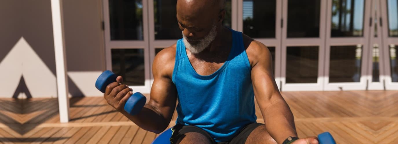 a man doing exercise